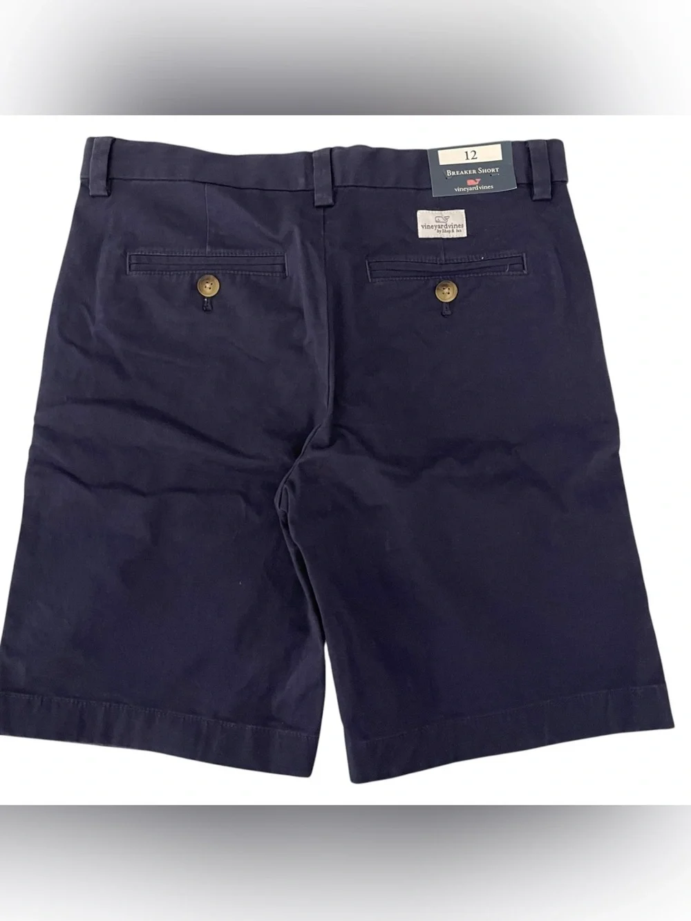 Vineyard Vines Breaker Shorts Boys Size 12 Navy Blue Chino Stretch NWT